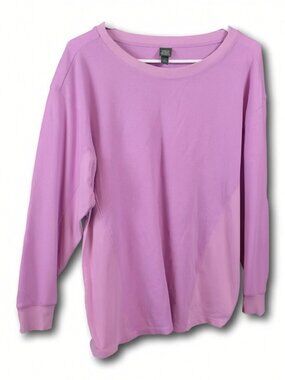 Wild Fable Purple Waffle Knit Henley Top Long Sleeve Size: M